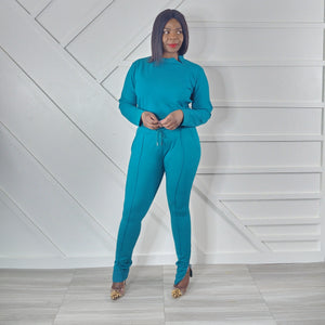 The Luxe Track Suit: Teal